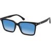 imageSOJOS Trendy Polarized Square Sunglasses Womens Men Retro Vintage 90s Sun Glasses SJ2387Black Frame Blue Grading Lens