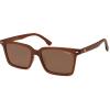 imageSOJOS Trendy Polarized Square Sunglasses Womens Men Retro Vintage 90s Sun Glasses SJ2387Milky Brown Frame Brown Lens