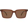imageSOJOS Trendy Polarized Square Sunglasses Womens Men Retro Vintage 90s Sun Glasses SJ2387Milky Brown Frame Brown Lens