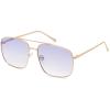 imageSOJOS Trendy Square Aviator Sunglasses for Women Men Gold Frame Light Tint Gradient Shades SJ1176GoldGradient Purple