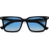 imageSOJOS Trendy Polarized Square Sunglasses Womens Men Retro Vintage 90s Sun Glasses SJ2387Black Frame Blue Grading Lens