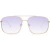imageSOJOS Trendy Square Aviator Sunglasses for Women Men Gold Frame Light Tint Gradient Shades SJ1176GoldGradient Purple