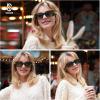 imageSOJOS Square Thick Sunglasses for Women Fashion Sunglasses Polarized Rectangle Sunnies SJ2367TortoiseGrey
