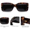 imageSOJOS Square Thick Sunglasses for Women Fashion Sunglasses Polarized Rectangle Sunnies SJ2367TortoiseGrey