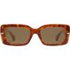 imageSOJOS Square Thick Sunglasses for Women Fashion Sunglasses Polarized Rectangle Sunnies SJ2367YellowBrown