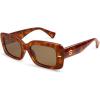 imageSOJOS Square Thick Sunglasses for Women Fashion Sunglasses Polarized Rectangle Sunnies SJ2367YellowBrown