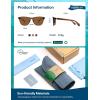 imageSOJOS Ocean Collection Retro Polarized Large Rectangular Sunglasses Women Men Recycled Plastic Ecofriendly Shades BaleenBrownBrown