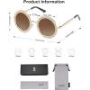 imageSOJOS Shining Oversized Round Rhinestone Sunglasses Festival Gem Sunnies SJ1095C02 Gold FrameGradient Brown Lens With Crystal Diamonds