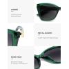 imageSOJOS Vintage Oversized Cateye Sunglasses Womens UV400 Large Designer Shades Lentes De Sol Para Mujer SJ2634Transparent GreenGrey Grading Lens