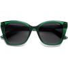 imageSOJOS Vintage Oversized Cateye Sunglasses Womens UV400 Large Designer Shades Lentes De Sol Para Mujer SJ2634Transparent GreenGrey Grading Lens