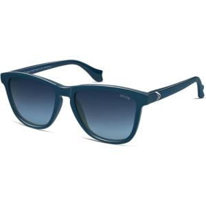 imageSOJOS Ocean Collection Retro Polarized Large Rectangular Sunglasses Women Men Recycled Plastic Ecofriendly Shades BaleenDark BlueBlue
