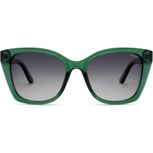 imageSOJOS Vintage Oversized Cateye Sunglasses Womens UV400 Large Designer Shades Lentes De Sol Para Mujer SJ2634Transparent GreenGrey Grading Lens