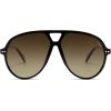 imageSOJOS Oversized Retro Aviator Sunglasses for Women Men Tangle Free Classic Vintage 70s Shades SJ2665BlackGrey