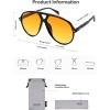 imageSOJOS Oversized Retro Aviator Sunglasses for Women Men Tangle Free Classic Vintage 70s Shades SJ2665BlackYellow