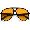 imageSOJOS Oversized Retro Aviator Sunglasses for Women Men Tangle Free Classic Vintage 70s Shades SJ2665BlackYellow