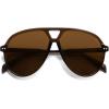 imageSOJOS Oversized Retro Aviator Sunglasses for Women Men Tangle Free Classic Vintage 70s Shades SJ2665Transparent BrownBrown Lens