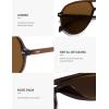 imageSOJOS Oversized Retro Aviator Sunglasses for Women Men Tangle Free Classic Vintage 70s Shades SJ2665Transparent BrownBrown Lens