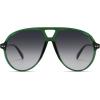 imageSOJOS Oversized Retro Aviator Sunglasses for Women Men Tangle Free Classic Vintage 70s Shades SJ2665Transparent GreenGrey Grading Lens