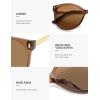 imageSOJOS Round Polarized Sunglasses for Women Men Oversized Trendy UV Protection ShadesBrown