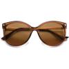 imageSOJOS Round Polarized Sunglasses for Women Men Oversized Trendy UV Protection ShadesBrown
