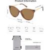 imageSOJOS Round Polarized Sunglasses for Women Men Oversized Trendy UV Protection ShadesBrown