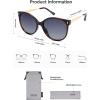 imageSOJOS Round Polarized Sunglasses for Women Men Oversized Trendy UV Protection ShadesBrownGrey