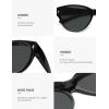 imageSOJOS Polarized Fit Over Glasses Sunglasses for Women Men SJ2658BlackGrey