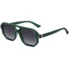 imageSOJOS Retro Polarized Square Aviator Sunglasses for Women Men Vintage 70s UV400 Protection Shade SJ2609Green Grey Grading Lens