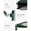 imageSOJOS Retro Polarized Square Aviator Sunglasses for Women Men Vintage 70s UV400 Protection Shade SJ2609Green Grey Grading Lens