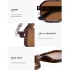 imageSOJOS Retro Polarized Square Aviator Sunglasses for Women Men Vintage 70s UV400 Protection Shade SJ2609Tortoise Brown Lens