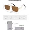 imageSOJOS Retro Polarized Square Sunglasses for Women Men Vintage Large Double Bridge UV Protection Metal Sun Glasses SJ1246GoldBrown