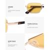 imageSOJOS Retro Rectangle Polarized 90s Sunglasses for Women MenTrendy Narrow Hexagon Square Shades SJ1270Gold Frame Yellow Lens