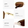 imageSOJOS Retro Rectangle Polarized Sunglasses for Men Women 70s 80s Vintage Small Square Sunnies SJ1267Brushed GoldBrown