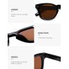 imageSOJOS Retro Vintage Polarized Sunglasses Womens Mens 70s 80s Square Panto Style UV400 Shades SJ2662BlackBrown