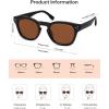 imageSOJOS Retro Vintage Polarized Sunglasses Womens Mens 70s 80s Square Panto Style UV400 Shades SJ2662BlackBrown