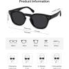 imageSOJOS Retro Vintage Polarized Sunglasses Womens Mens 70s 80s Square Panto Style UV400 Shades SJ2662BlackGrey