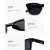imageSOJOS Retro Vintage Polarized Sunglasses Womens Mens 70s 80s Square Panto Style UV400 Shades SJ2662BlackGrey