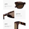 imageSOJOS Retro Vintage Polarized Sunglasses Womens Mens 70s 80s Square Panto Style UV400 Shades SJ2662Brown TortoiseBrown