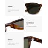 imageSOJOS Retro Vintage Polarized Sunglasses Womens Mens 70s 80s Square Panto Style UV400 Shades SJ2662Brown TortoiseGreen