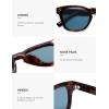 imageSOJOS Retro Vintage Polarized Sunglasses Womens Mens 70s 80s Square Panto Style UV400 Shades SJ2662Dark TortoiseBlue