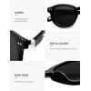 imageSOJOS Retro Vintage Polarized Sunglasses for Women Men Classic Square Panto Shades SJ2626BlackGrey
