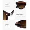 imageSOJOS Retro Vintage Polarized Sunglasses for Women Men Classic Square Panto Shades SJ2626Brown TortoiseBrown