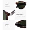imageSOJOS Retro Vintage Polarized Sunglasses for Women Men Classic Square Panto Shades SJ2626TortoiseDark Green
