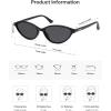 imageSOJOS Trendy Polarized Oval Sunglasses for Women Retro Chic 90s Shades Lightweight Sunnies SJ2656Black Frame Grey Lens