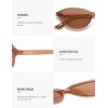 imageSOJOS Trendy Polarized Oval Sunglasses for Women Retro Chic 90s Shades Lightweight Sunnies SJ2656Brown Frame Brown Lens