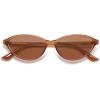 imageSOJOS Trendy Polarized Oval Sunglasses for Women Retro Chic 90s Shades Lightweight Sunnies SJ2656Brown Frame Brown Lens
