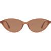 imageSOJOS Trendy Polarized Oval Sunglasses for Women Retro Chic 90s Shades Lightweight Sunnies SJ2656Brown Frame Brown Lens