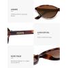 imageSOJOS Trendy Polarized Oval Sunglasses for Women Retro Chic 90s Shades Lightweight Sunnies SJ2656Brown Tortoise Frame Brown Grading Lens