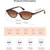 imageSOJOS Trendy Polarized Oval Sunglasses for Women Retro Chic 90s Shades Lightweight Sunnies SJ2656Brown Tortoise Frame Brown Grading Lens