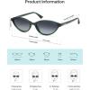 imageSOJOS Trendy Polarized Oval Sunglasses for Women Retro Chic 90s Shades Lightweight Sunnies SJ2656Green Frame Grey Grading Lens